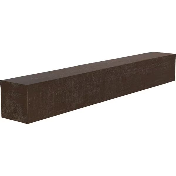Rough Cedar Faux Wood Fireplace Mantel, Aged Mahogany, 4